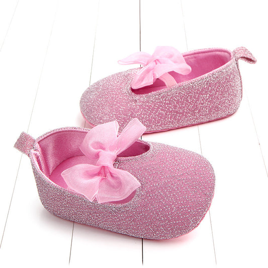 Shiny Ribbon Bow Female Baby Shoes Baby Shoes Toddler Shoes